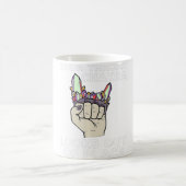 ヨガチャクラブラスナックルズおもしろい瞑想Zen St コーヒーマグカップ (中央)