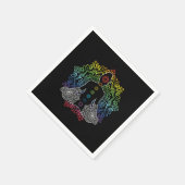 ヨガチャクラ禅あさ名瞑想仏教ギフト スタンダードカクテルナプキン (角)