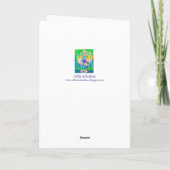 ヨガツリーポーズウーマンハッピーバースデー カード (裏面)