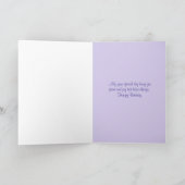 ヨガツリーポーズウーマンハッピーバースデー カード (内部)