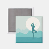 ヨガツリーポーズマグネット マグネット (正面/裏面)