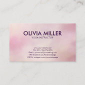 ヨガツリーポーズワードアートスケッチ 名刺 (裏面)