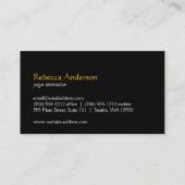 ヨガツリーポーズ 名刺 (裏面)