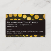 ヨガツリーポーズ(金ゴールド) 名刺 (裏面)