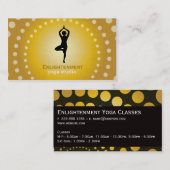 ヨガツリーポーズ(黒) 名刺 (正面/裏面)