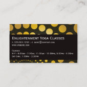 ヨガツリーポーズ(黒) 名刺 (裏面)