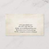 ヨガツリームーンと太陽 – 水彩 名刺 (裏面)