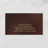 ヨガツリームーンアンドサン – パールと金ゴールド 名刺 (裏面)