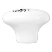 ヨガツリールーツセラミック引き出しキャビネットノブ セラミックノブ (側面)