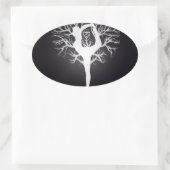 ヨガツリー 楕円形シール (バッグ)