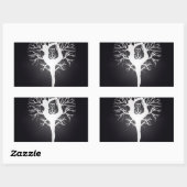 ヨガツリー 長方形シール (シート)