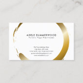 ヨガテーマゴールデンエンソサークルモチーブラック 名刺 (裏面)