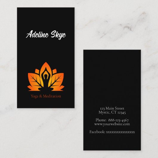 ヨガデザイン 名刺 (正面/裏面)