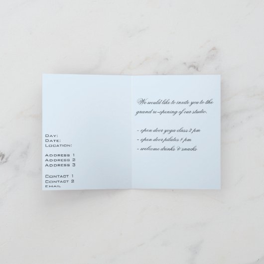ヨガデュネス 招待状 (内部)