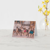 ヨガトナカイ・クリスマス カード (黄色い花)