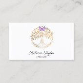 ヨガトレンディーライフコーチの木の生命の風景busi 名刺 (正面)