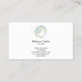 ヨガトレンディーライフコーチの木の生命の風景busi 名刺 (裏面)