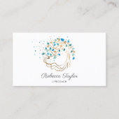 ヨガトレンディーライフコーチの木の生命の風景busi 名刺 (正面)