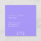 ヨガトレーナーコーチロゴパテルブルー スクエア名刺 (裏面)