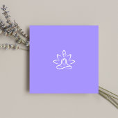 ヨガトレーナーコーチロゴパテルブルー スクエア名刺