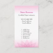 ヨガトレーナー 名刺 (裏面)