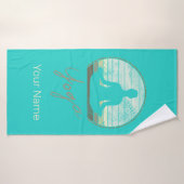 ヨガトレーニングヴィンテージデザイン瞑想またはピラティス バスタオル (バスタオル)