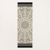 ヨガナマステブッダ猫。クリームとブラック ヨガマット (裏面)