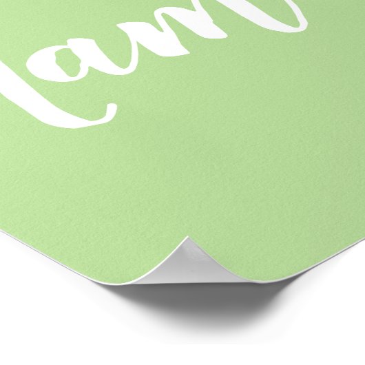 ヨガナマステホワイトロータスフラワー ポスター (角)