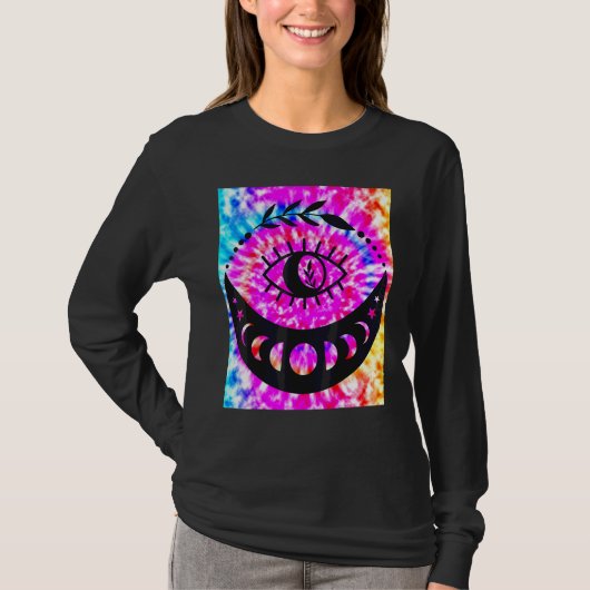 ヨガナマステ月タイダイ仏眼 Tシャツ (正面)