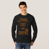 ヨガネコとコーヒー2 Tシャツ (正面フル)