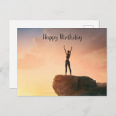ヨガハッピーバースデーカード ポストカード (正面/裏面)