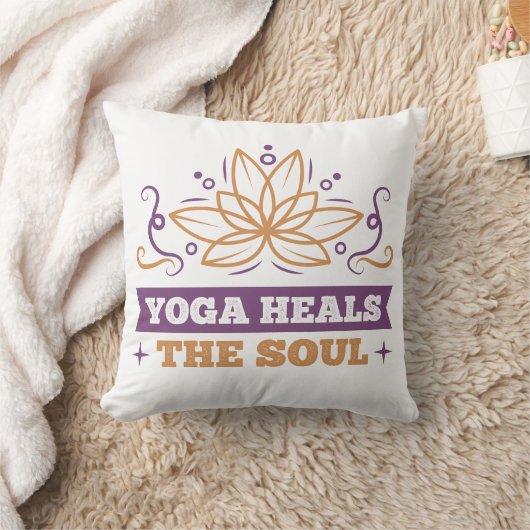 ヨガハルツソウル引用文ロータスフラワーゼン クッション (ブランケット)