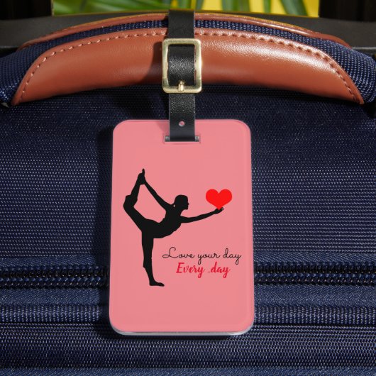 ヨガハート&愛あなたの日，毎日/ Yogini Lug ラゲッジタグ (正面インサイチュ2)
