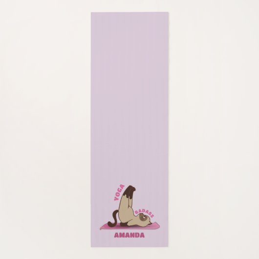 ヨガバタストレーニングキティキャット名前をカスタムするヨガマット ヨガマット (裏面)