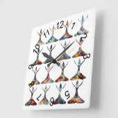 ヨガバディ スクエア壁時計 (傾斜)