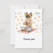 ヨガバースデーパーティーforシャム猫好き サンキューカード (正面)