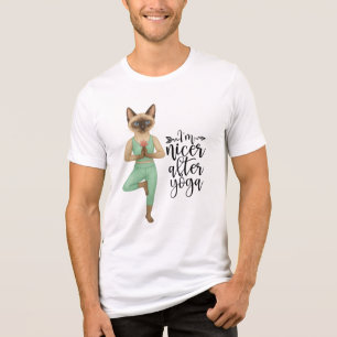 ヨガバースデーパーティーforシャム猫好き トライブレンドTシャツ