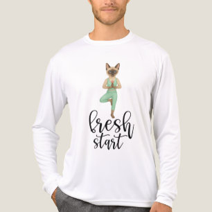 ヨガバースデーパーティーforシャム猫好き トライブレンドTシャツ