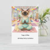 ヨガバースデーパーティーforシャム猫好き 招待状 (スタンド正面)