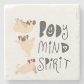 ヨガパグ ストーンコースター (正面)