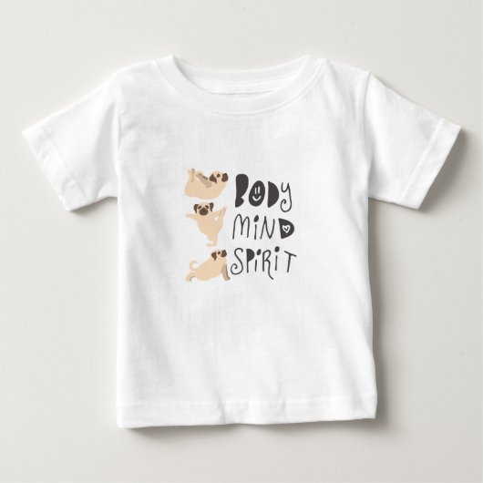 ヨガパグ ベビーTシャツ (正面)