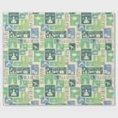 ヨガパターン ラッピングペーパー (フラット)