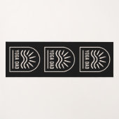 ヨガパパ親父ブラック ヨガマット (正面(横))