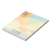 ヨガパーソナライズされたインストラクターひまわり ノートパッド (回転)