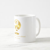 ヨガパーソナライズされたインストラクター金ゴールドYinYangのギフト コーヒーマグカップ (正面右)