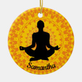ヨガパーソナライズされたオーナメント セラミックオーナメント (正面)