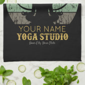 ヨガパーソナライズされたスタジオフィットネスインストラクターグル キッチンタオル (折り畳み)