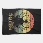 ヨガパーソナライズされたスタジオフィットネスインストラクターグル キッチンタオル (横)