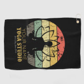 ヨガパーソナライズされたスタジオフィットネスインストラクターグル ゴルフタオル (横)