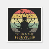 ヨガパーソナライズされたスタジオフィットネスインストラクターグル スタンダードカクテルナプキン (正面)